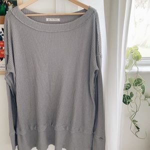 Free people | We the Free oversized light purple tunic long sleeve shirt